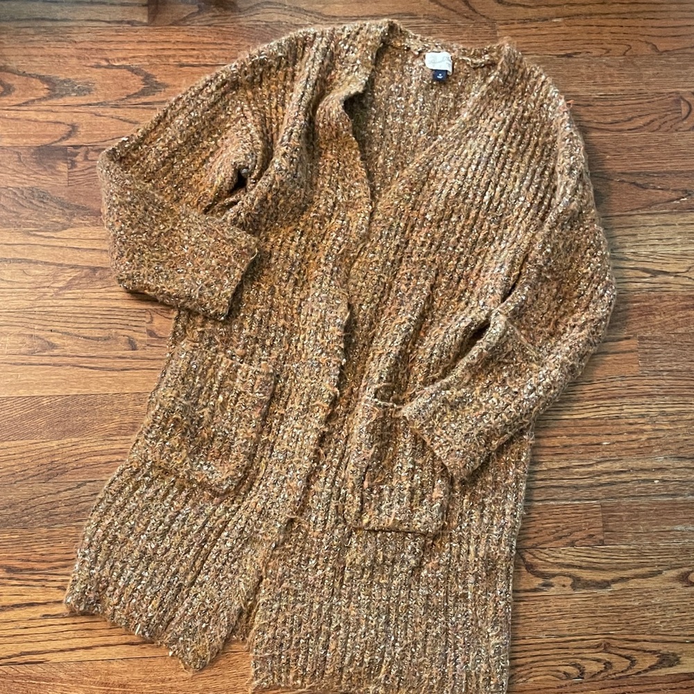 Knit long cardigan